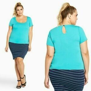 Torrid Ponte Keyhole Cutout Top in Ceramic